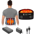 Heated Back Brace for Lower Back Pain Women Cordless Heating Pad Rechargeable 5V 10000Mah Back Massager with Heat for Lower Back Therapy Pain Relief Lumbar